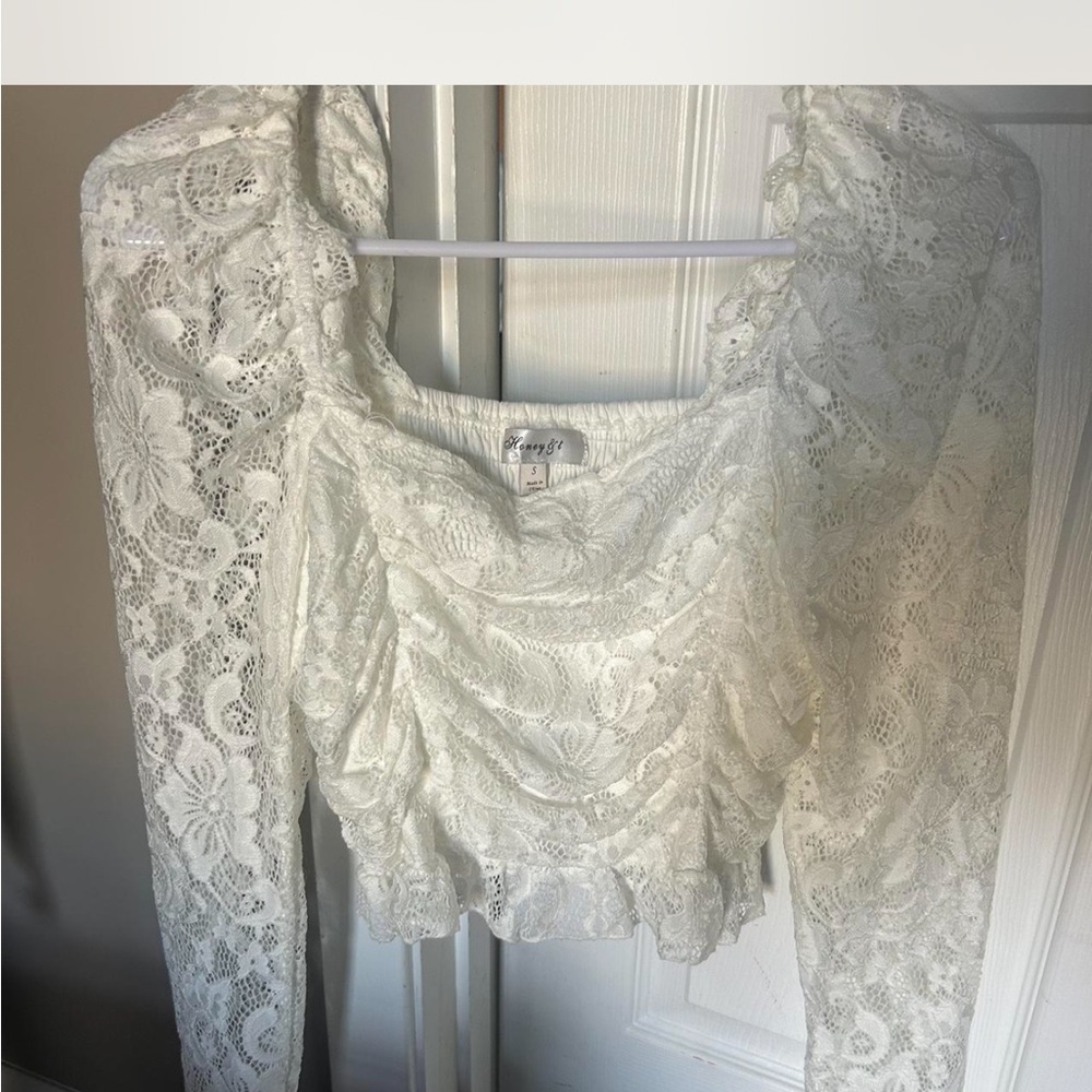 Elegant White Lace Top